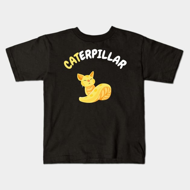 Caterpillar Cat Funny Kids T-Shirt by Ramateeshop